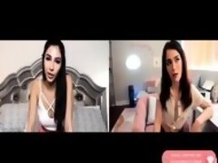 mutual webcam masturbation helps on a young lesbian