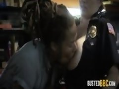 Being a cop and getting into the workshop of the black dude with massive cock will get too horny.