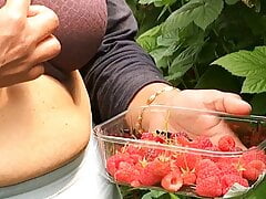 Eat the Raspberries from My Boobs - POV - at the Outdoor Farm