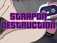 Strapon Destruction - Jerky Gets Bounced On