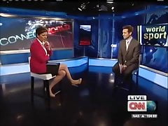 Becky Anderson von CNN, geile Beine, Titten Nippel