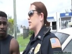 Fake cop blonde outside Black suspect taken on a rough ride