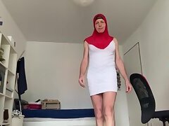 Dhimmi bea - Hijab,  big dildo and masturbation