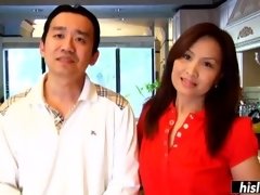 Mature Asian couple films a hot porno
