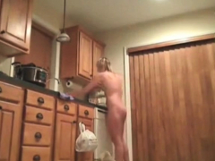 my blonde mother naked in our kitchen