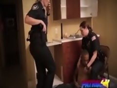 Naughty cops banged with black dick