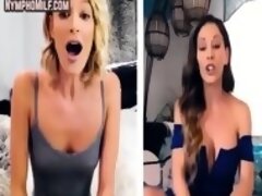 Lesbian lingerie fetish webcam masturbation with MILF n babe