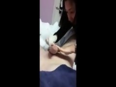 Amateur Teen Lady Wax Massaging Masturbation Handjob Makes Big Dick Cum - PureSexMatch.com