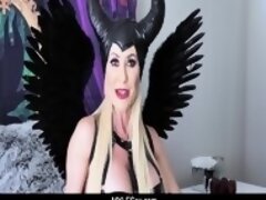 MILF Witch In Latex Devours Big Hard Cock Halloween Night