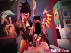 Overwatch 3D Animation Shy Mercy Sucking a Big Cock