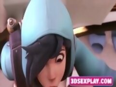Animated Nude Tracer from Game Overwatch Fuck