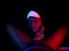 Black Demon Nun Slurps Cock For Cum Summoning Ritual - Sex Movies Featuring Asia Drake