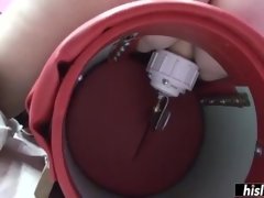 Mature lady tries out a new sex toy
