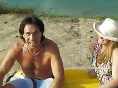 Sexy big hit milf gets her ass fucked on the beach
