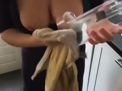 Milf household flashing with a fucking happy end