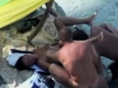 Nude Beach - Nice Bareback Threesome