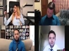 Huge tits employee Brooklyn Chase did not know it was a video chat