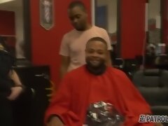 Face sitting and a wild BBC ride in a barbershop with two hot MILFs.