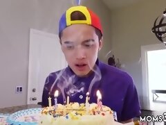 Innocent teen gets rough gagging xxx Hot MILF For His Birthday