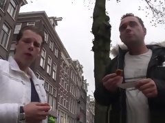 Amsterdam prostitute gives a blowjob before facesitting