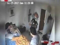 Shameless mom show son big bobs in the morning in his room