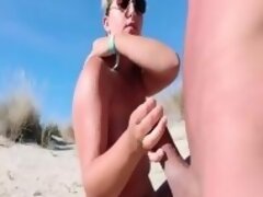 He pulls out his big cock in front of this stranger.. Risk!!