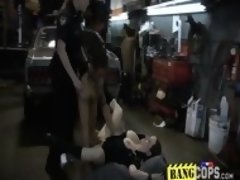 Busty cops love getting nailed by the BBC rasta they found